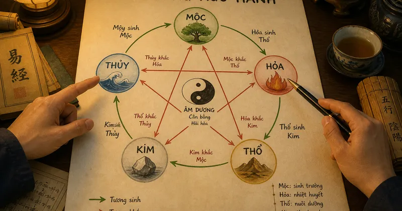 Quy trình âm dương ngũ hành trong tử vi