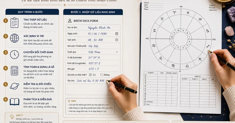 Quy trình cách lập lá số tử vi