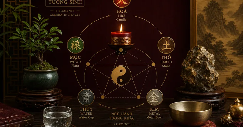 Sơ đồ âm dương ngũ hành trong tử vi
