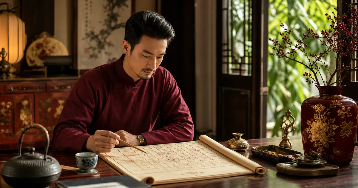 an sao tử vi đúng cách — minh họa Tử Vi Quang Minh