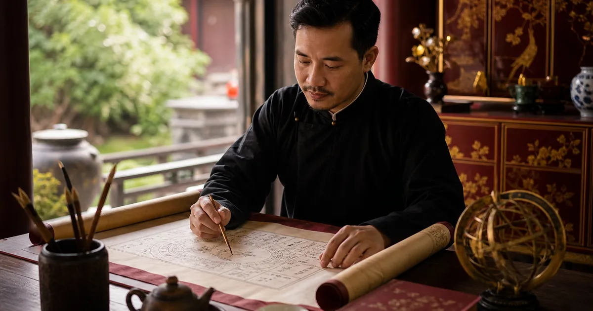 lập lá số tử vi âm lịch — minh họa Tử Vi Quang Minh