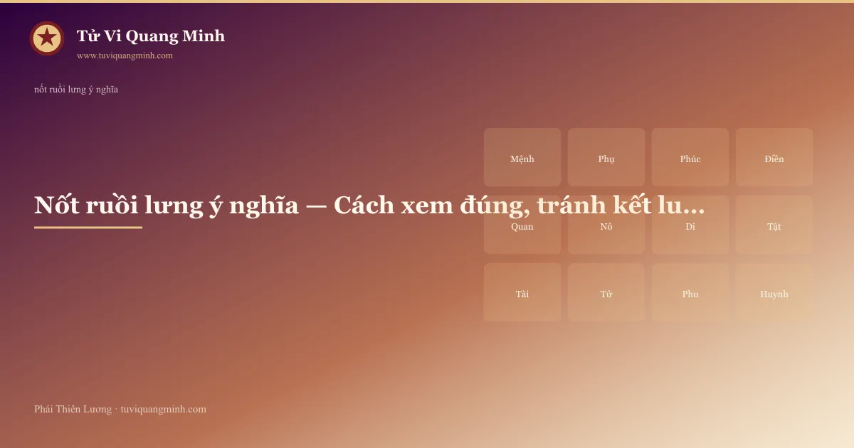 nốt ruồi lưng ý nghĩa — minh họa Tử Vi Quang Minh