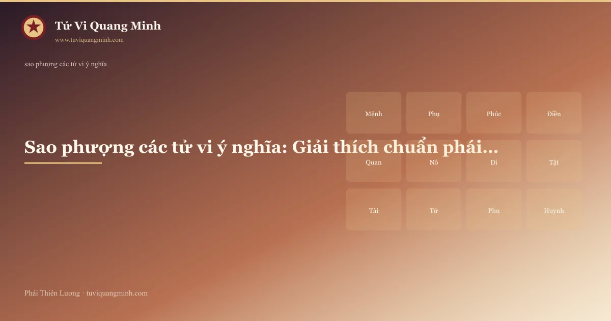sao phượng các tử vi ý nghĩa — minh họa Tử Vi Quang Minh