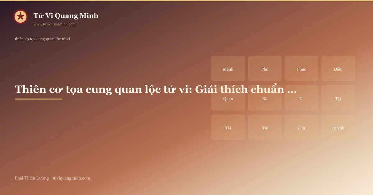 thiên cơ tọa cung quan lộc tử vi — minh họa Tử Vi Quang Minh