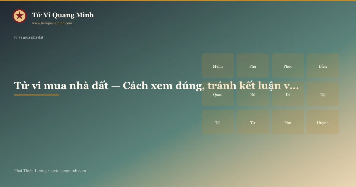 tử vi mua nhà đất — minh họa Tử Vi Quang Minh