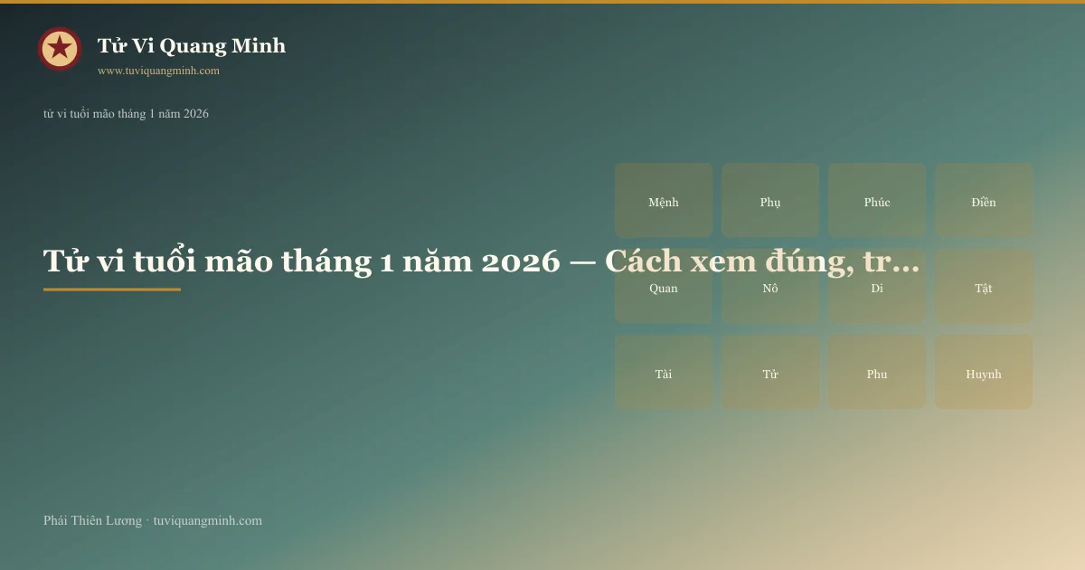 tử vi tuổi mão tháng 1 năm 2026 — minh họa Tử Vi Quang Minh
