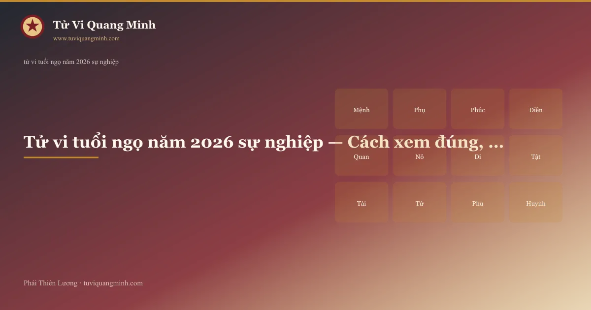 tử vi tuổi ngọ năm 2026 sự nghiệp — minh họa Tử Vi Quang Minh