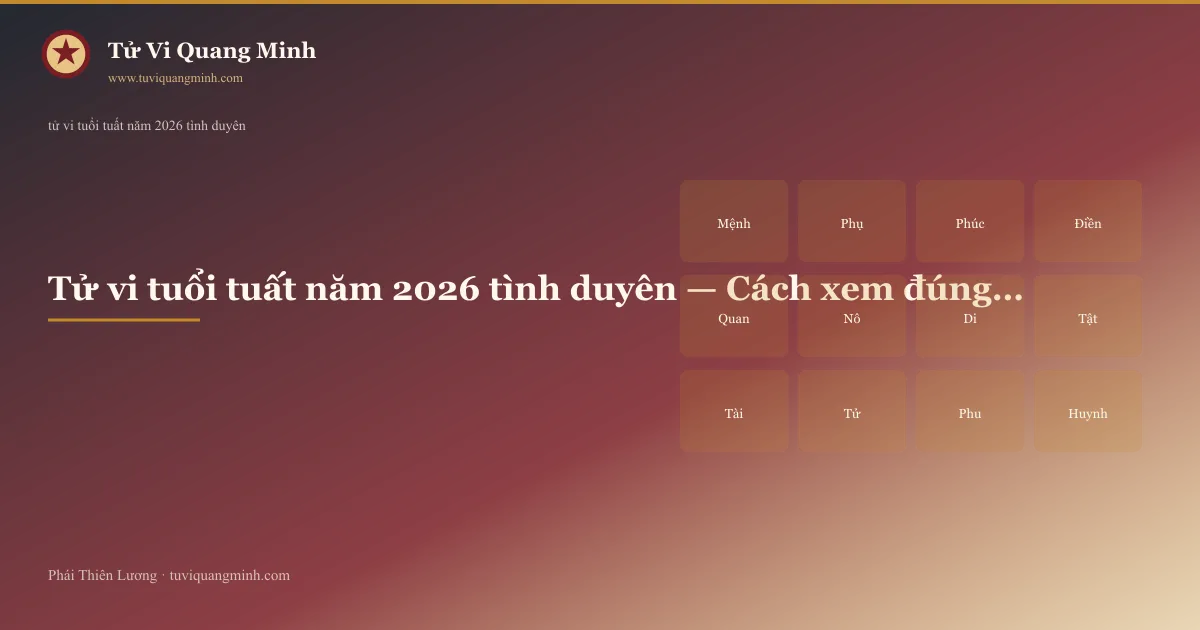 tử vi tuổi tuất năm 2026 tình duyên — minh họa Tử Vi Quang Minh
