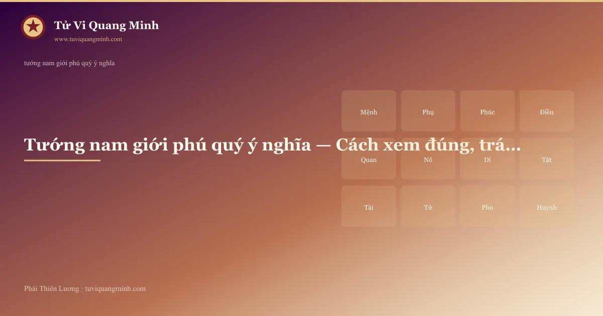 tướng nam giới phú quý ý nghĩa — minh họa Tử Vi Quang Minh